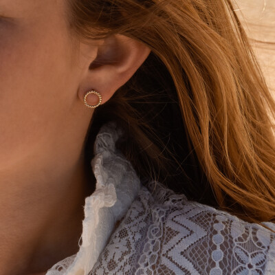 Les boucles d’oreilles plaqué or Appia
