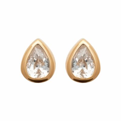 Boucles d'oreilles en plaqué or et oxydes de zirconium