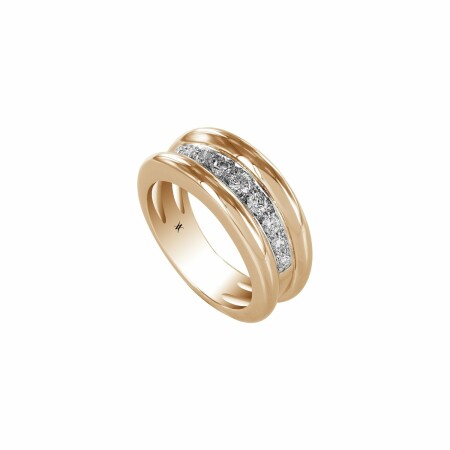 Bague en or rose et diamants de 0.40ct