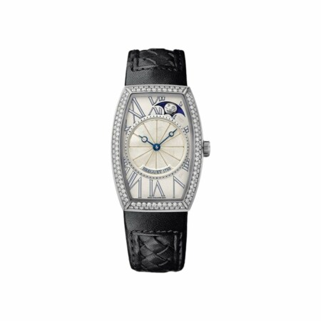 Montre Breguet Héritage Dame Or Grissur Croco BD Automatique Cadran en nacre, phase de lune, lunettes serties