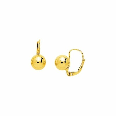 Boucles d'oreilles boules en or jaune