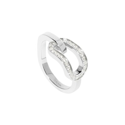 Bague Dinh Van Maillon grand modèle en or blanc et diamant