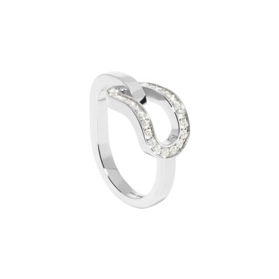 Bague Dinh Van Maillon grand modèle en or blanc et diamant