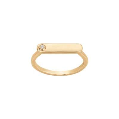 Bague La Garçonne en argent et Diamant, taille 52