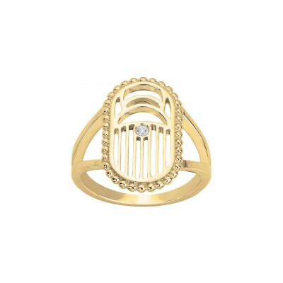 Bague La Garçonne en argent et Diamant, taille 56