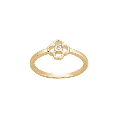 Bague La Garçonne en plaqué or et diamant, taille 50
