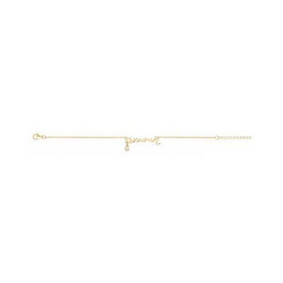 Bracelet La Garçonne en plaqué or et diamant
