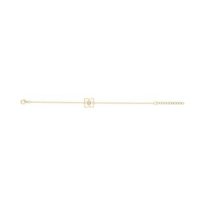 Bracelet La Garçonne en plaqué or et Diamant