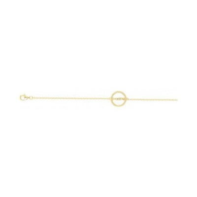 Bracelet La Garçonne en plaqué or et diamant 0.015ct – 16+3cm