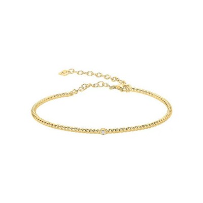 Bracelet La Garçonne en plaqué or et diamant 0.015ct