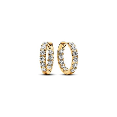 Boucles d'oreilles Pandora Eternité Rang Scintillant en métal doré