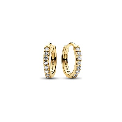 Boucles d'oreilles créoles Pandora Enveloppantes Scintillantes en métal doré