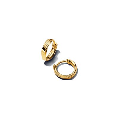 Boucles d'oreilles Pandora Huggies Torsadées en métal doré