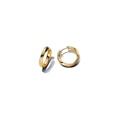 Boucles d'oreilles créoles Pandora Torsadées en métal doré