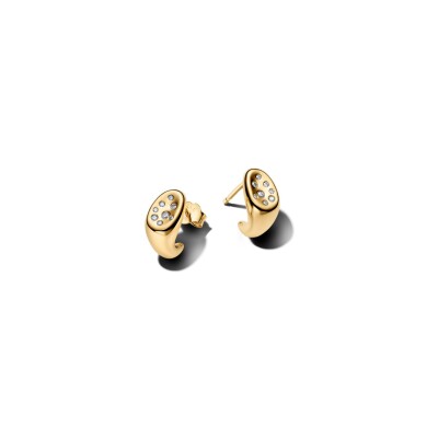 Boucles d'oreilles Pandora Essence sertis Organique en métal doré et oxydes de zirconium