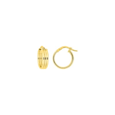 Boucles d'oreilles créoles en or jaune