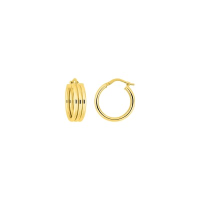 Boucles d'oreilles créoles en or jaune
