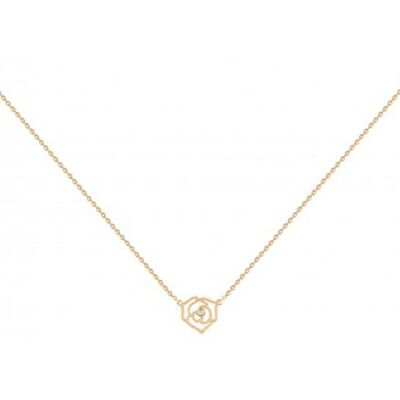 Collier La Garçonne en plaqué or et diamant