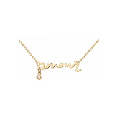 Collier La Garçonne en plaqué or et diamant