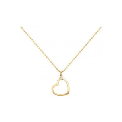 Collier La Garçonne en plaqué or et Diamant