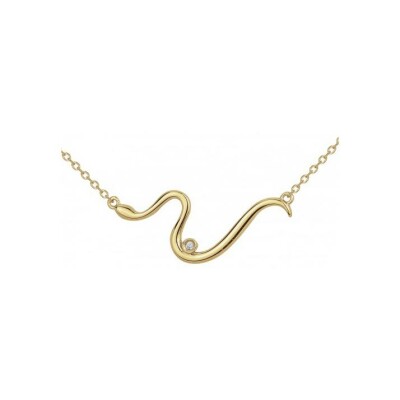 Collier La Garçonne en plaqué or et diamant