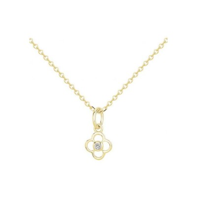Collier La Garçonne en plaqué or et Diamant