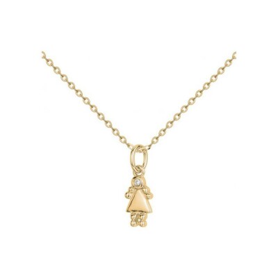 Collier La Garçonne en argent et diamant
