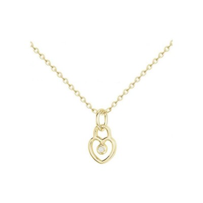 Collier La Garçonne en plaqué or et Diamant