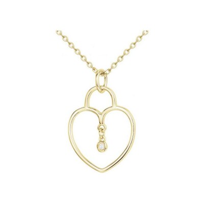 Collier La Garçonne en plaqué or et diamant