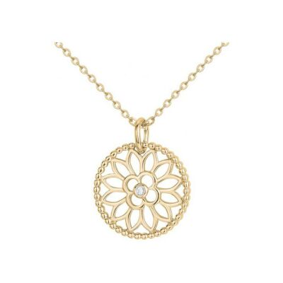 Collier La Garçonne en plaqué or et diamant