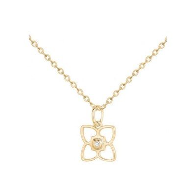 Collier La Garçonne en plaqué or et diamant