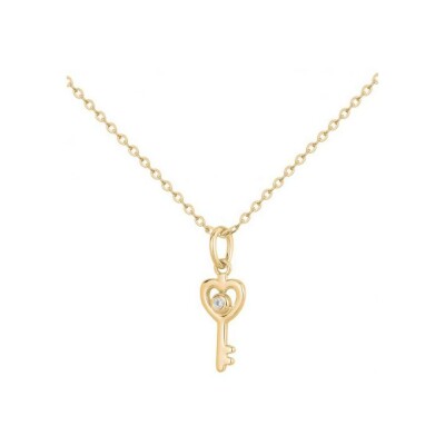 Collier La Garçonne en plaqué or et diamant