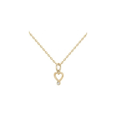 Collier La Garçonne en plaqué or et diamant