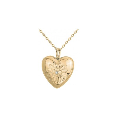 Collier La Garçonne en argent et diamant 0.015ct