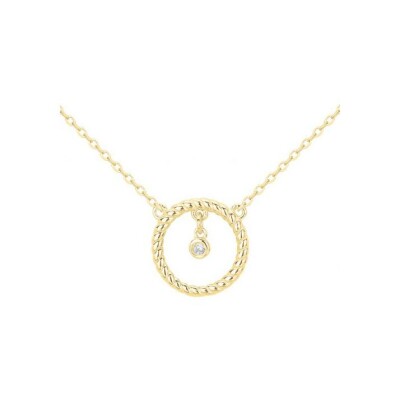 Collier La Garçonne en plaqué or et diamant – 42+3cm