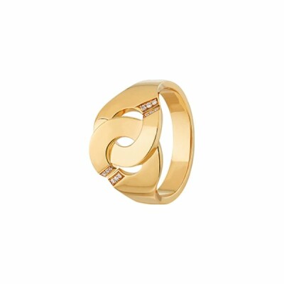 Bague Menottes dinh van R12 en or jaune et diamants