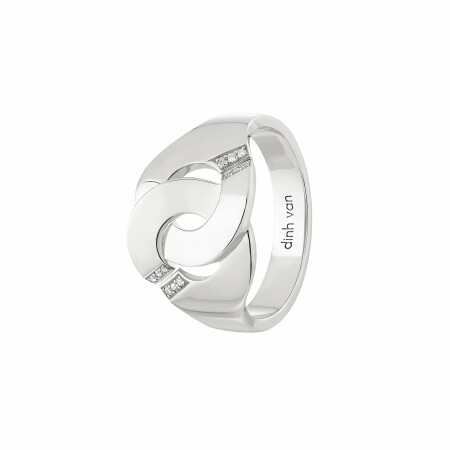 Bague Menottes dinh van R12 en or blanc et diamants