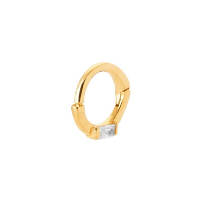 Créole en plaqué or et oxyde de zirconium