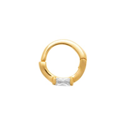 Créole en plaqué or et oxyde de zirconium