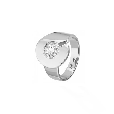 Bague Menottes dinh van R15 en or blanc et diamants