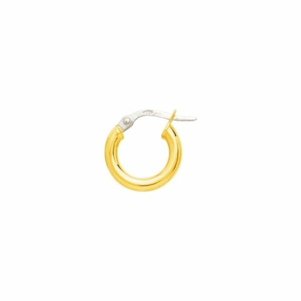 Boucles d'oreilles créoles lisses en or jaune