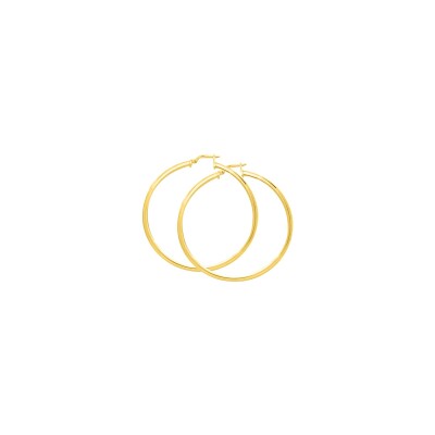 Boucles d'oreilles créoles en or jaune