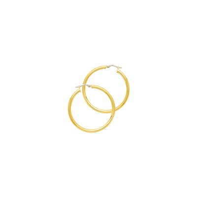 Boucles d'oreilles créoles tube en or jaune