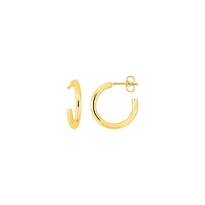 Boucles d'oreilles demi créoles  en or jaune