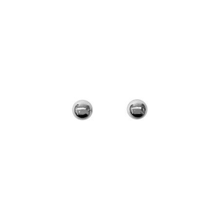 Boucles d'oreilles Isabelle Barrier boules 8mm en or blanc 