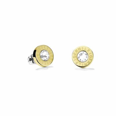 Boucles d'oreilles Tommy Hilfiger en acier doré et oxyde de zirconium