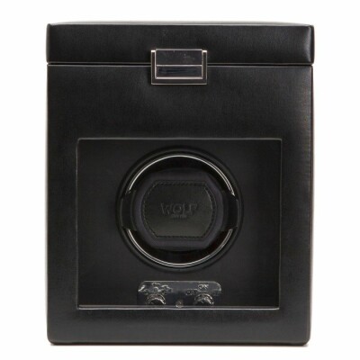 Remontoir pour montre automatique avec rangements Wolf 1834 Heritage Winders en cuir vegan noir