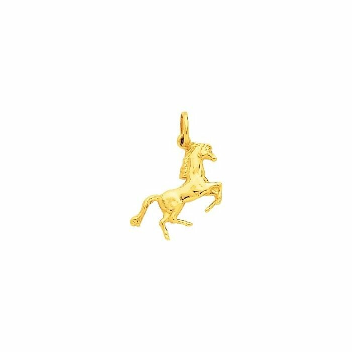 Pendentif cheval en or jaune
