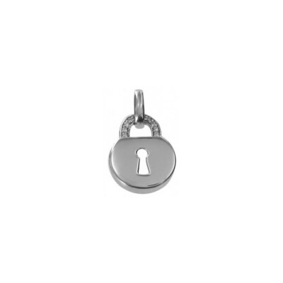 Pendentif Cadenas en or blanc et diamant