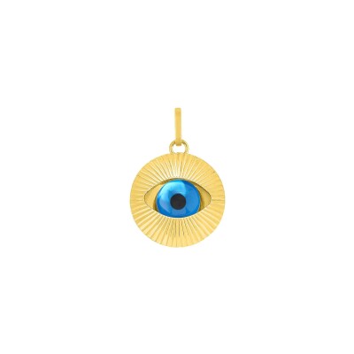 Pendentif motif oeil en or jaune, petit modèle